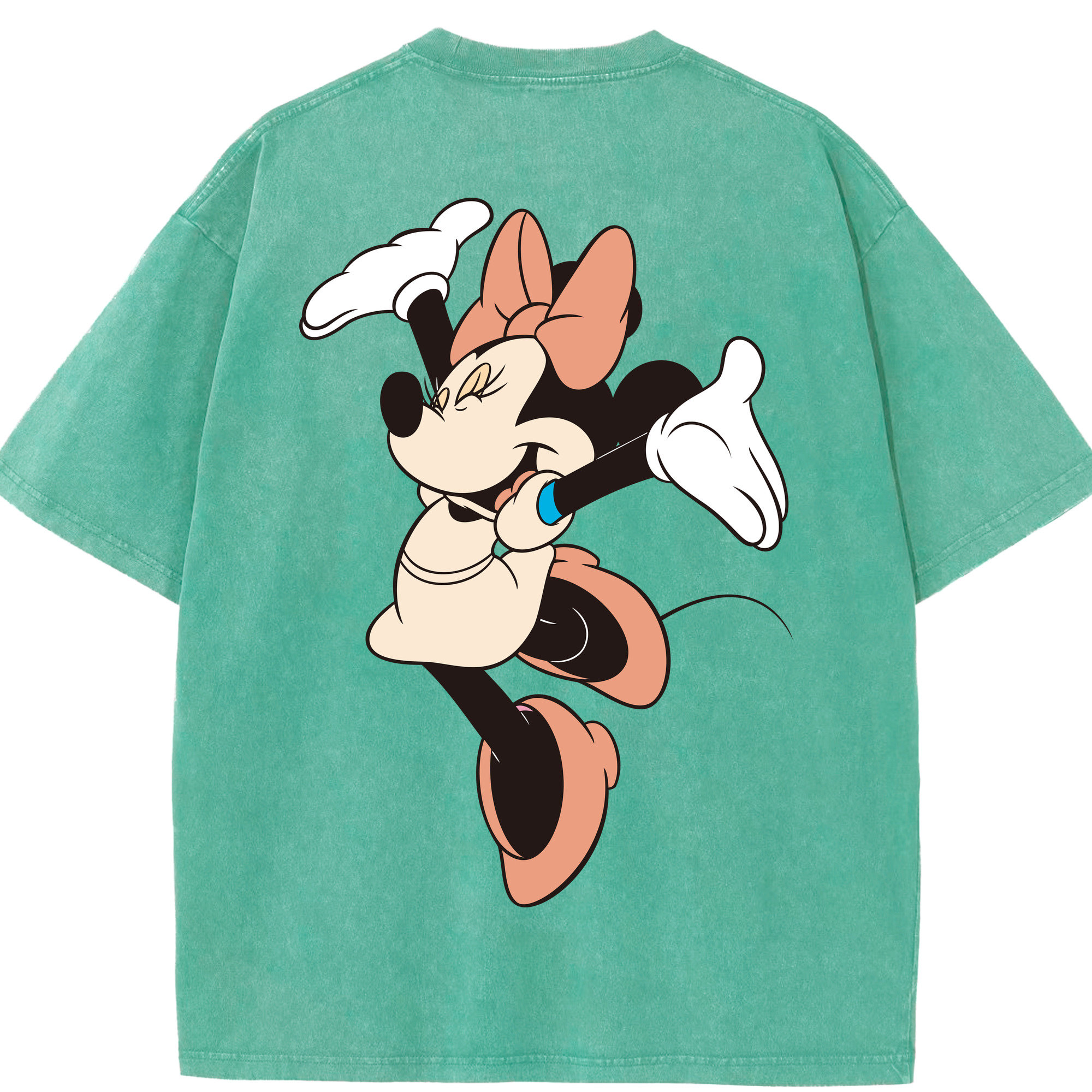 （画像用） ミッキーマウス Mickey Mouse 綿100% ヴィンテージ風 半袖Tシャツ（背面プリント）